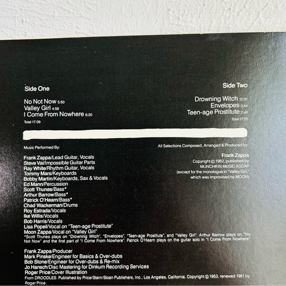 Vintage 1982 Frank Zappa Ship Arriving Too Late To Save A Drowning Witch LP - Picture 3 of 12